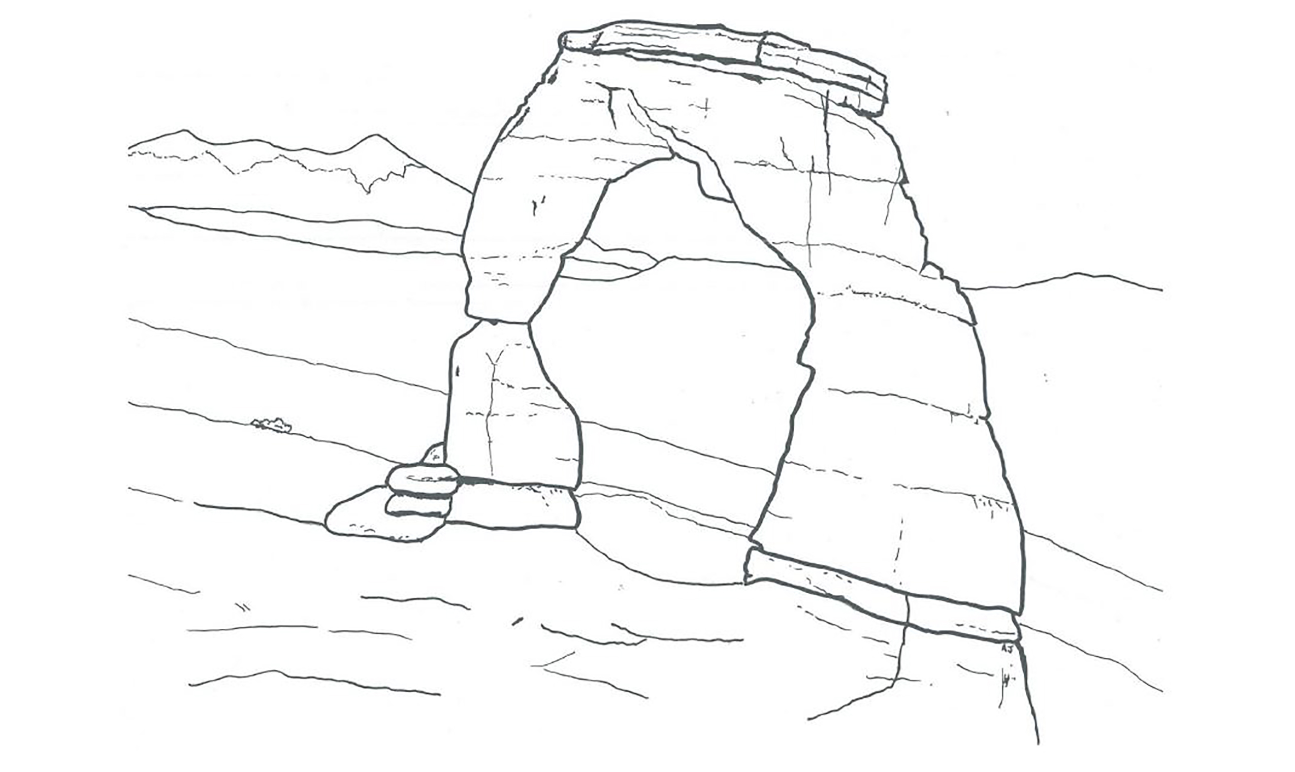 2550x1520 Coloring Pages - Arch Drawing