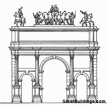350x350 Great Buildings Drawing - Arch Drawing