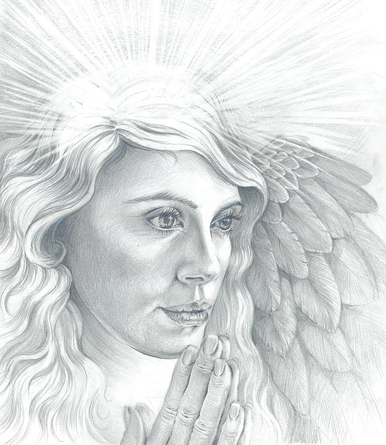 780x900 archangel gabriel drawing - Archangel Drawing