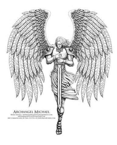 385x477 archangel michael drawings archangel michael - Archangel Drawing