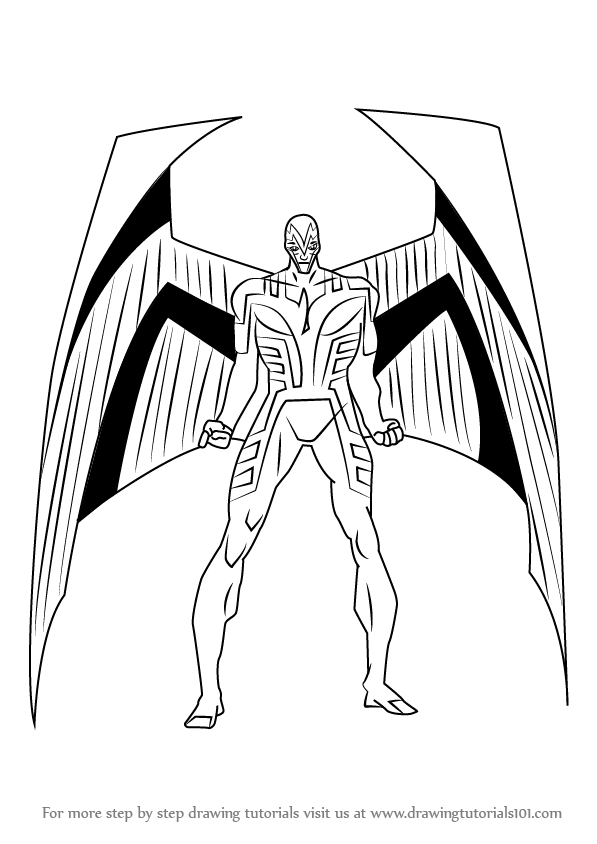 597x844 learn how to draw archangel from x men - Archangel Drawing