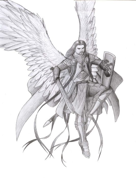 535x700 michael archangel drawing archangel - Archangel Drawing