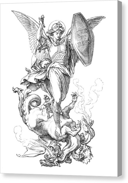 435x622 st michael the archangel fighting dragon - Archangel Drawing