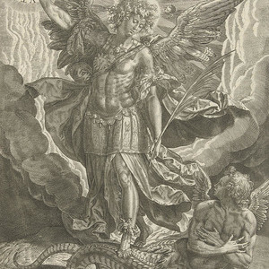 300x300 archangel michael slaying the dragon, around different drawing - Archangel Michael Drawing