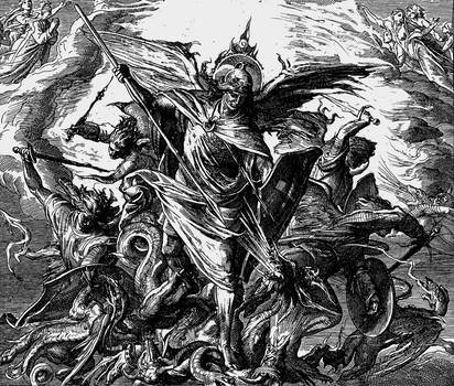 412x350 archangel michael drawing on paper - Archangel Michael Drawing