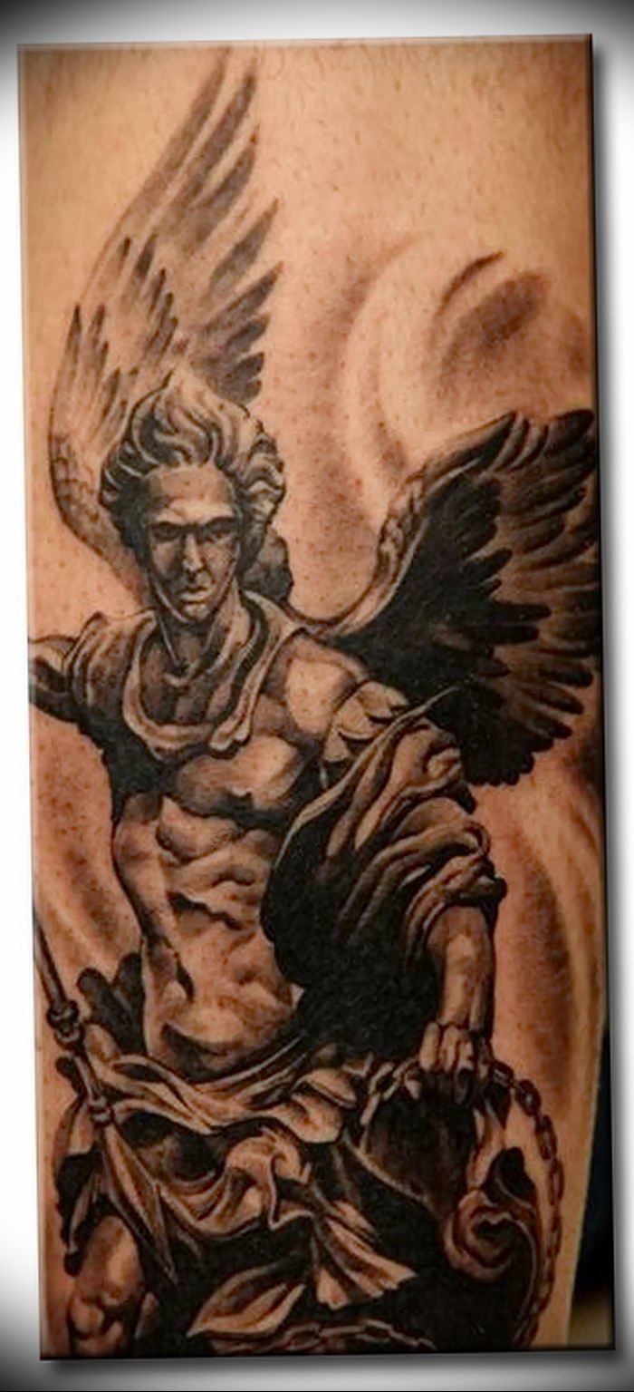 700x1535 photo tattoo archangel michael ot - Archangel Michael Drawing