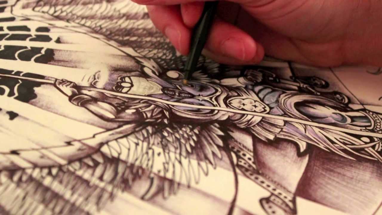 1280x720 St Michael Vs The Devil - Archangel Michael Drawing