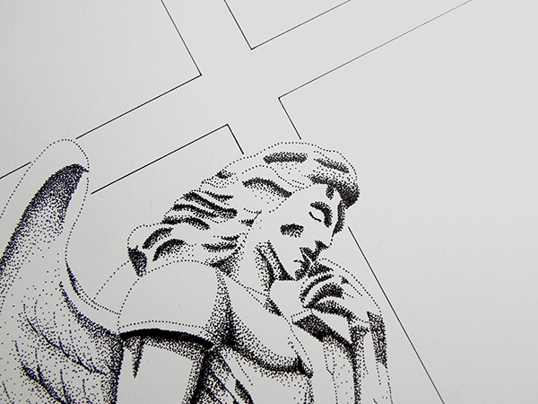 600x450 st michael drawing on pantone canvas gallery - Archangel Michael Drawing