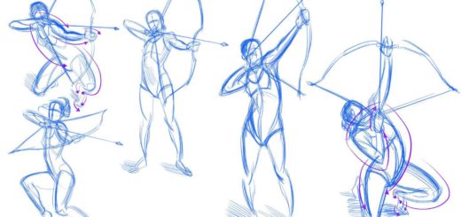 520x245 drawing references and sketches for beginner artists - Archer Drawing