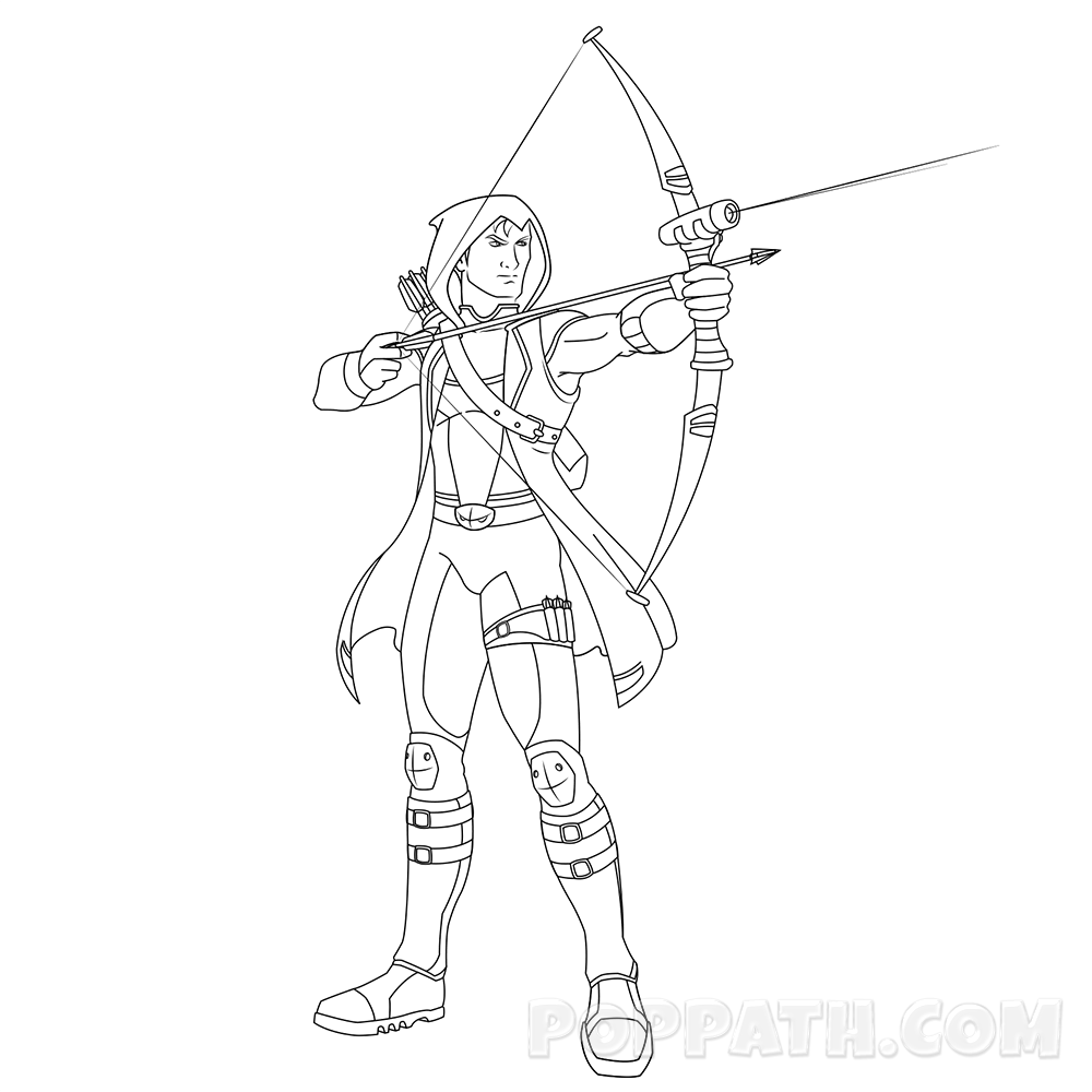 1000x1000 how to draw an archer superhero pop path - Archer Drawing