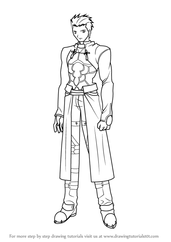 566x800 learn how to draw archer from fate stay night - Archer Drawing