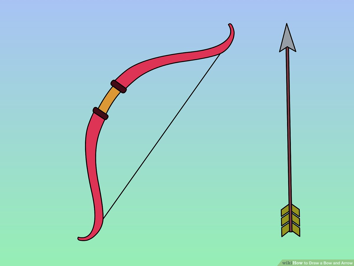 1200x900 How To Draw A Bow And Arrow Steps - Archery Bow Drawing