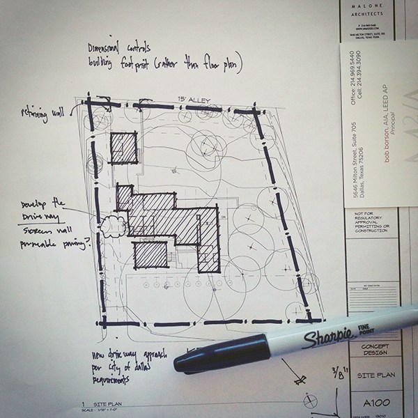 600x600 architectural sketching - Architectural Site Plan Drawing