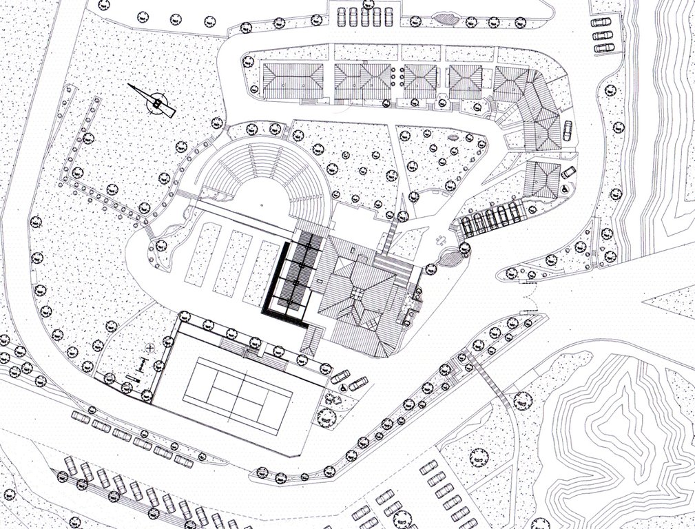 1009x768 coloring architectural floor plans - Architectural Site Plan Drawing
