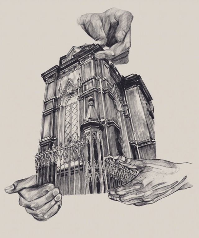 640x765 architecture drawings fubiz media - Architecture Art Drawing
