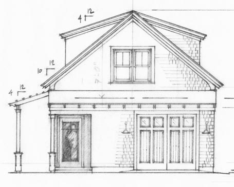 455x365 Historic New England Residential Architecture Drawings As Art - Architecture Design Drawing