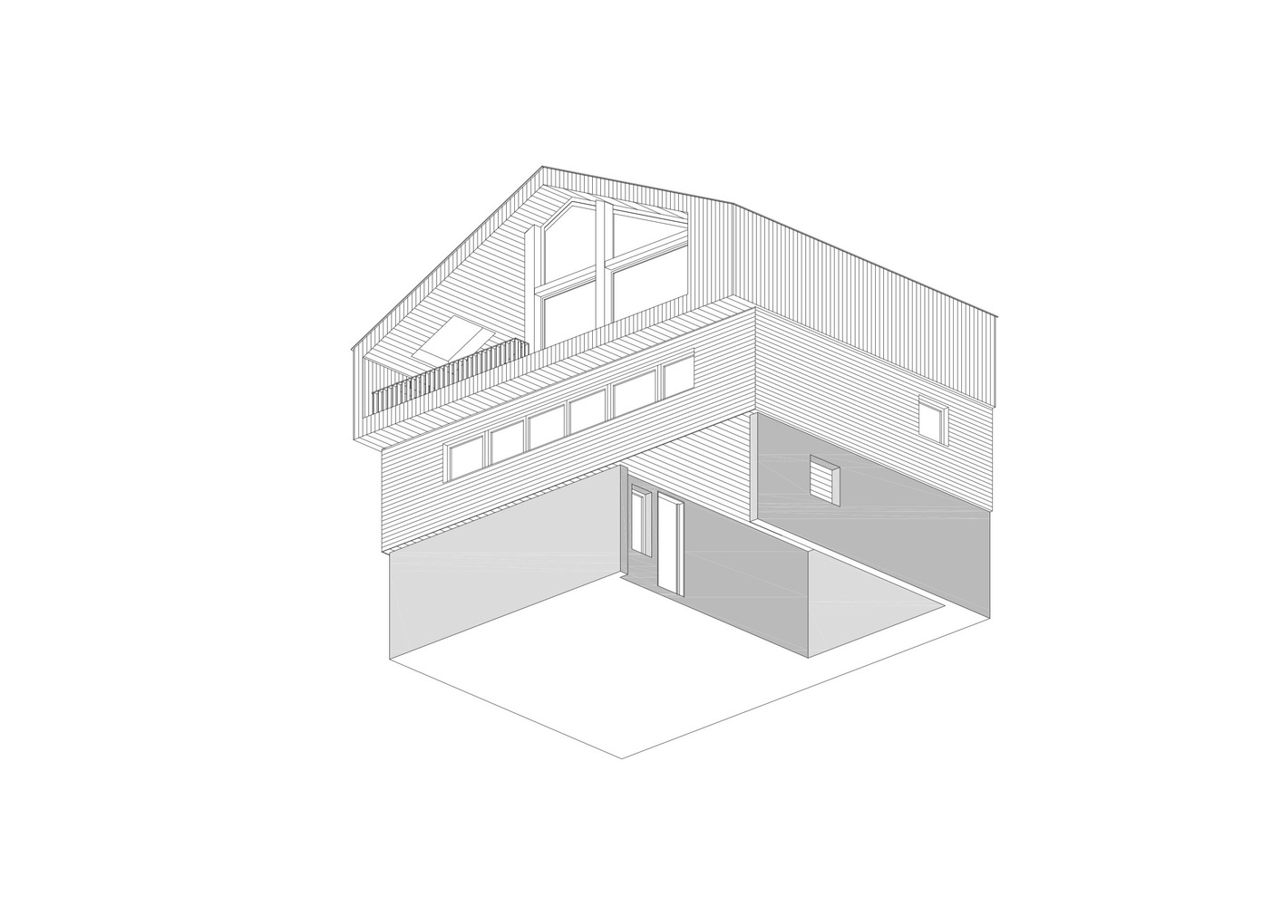 1414x1000 Gallery Of Mountain House Studio Razavi Architecture - Architecture House Drawing