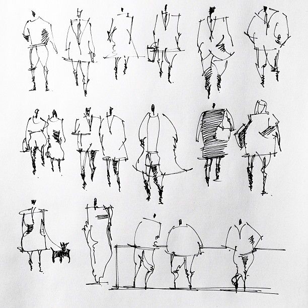 612x612 Architecture Drawing Person For Free Download - Architecture People Drawing