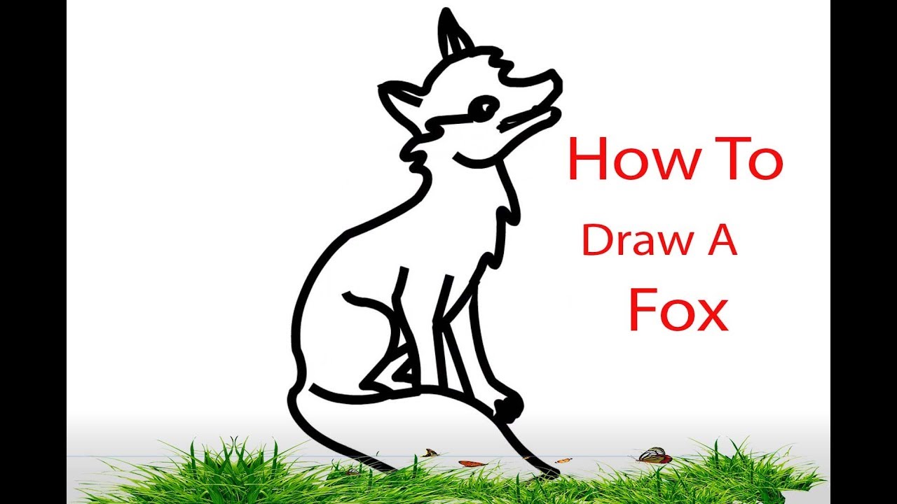 1280x720 how to draw an arctic fox for kids how to draw a fox character - Arctic Fox Drawing