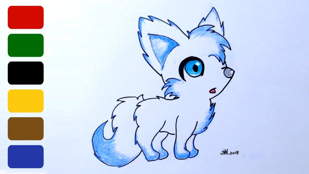 1280x720 How To Draw A Cute Arctic Wolf - Arctic Wolf Drawing