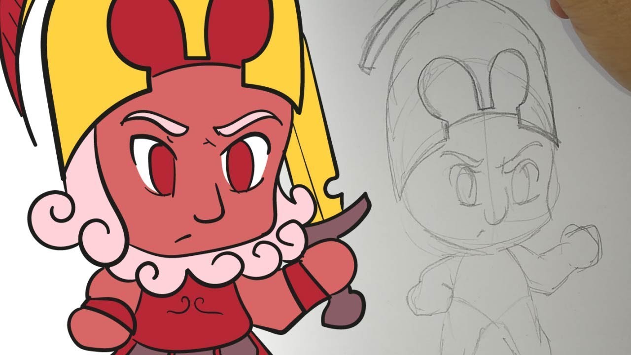 1280x720 dibujar a ares chibi - Ares Drawing