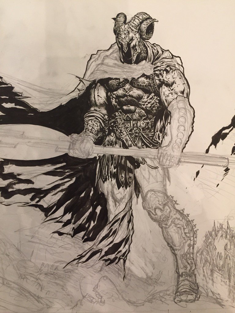 768x1024 liam 'sharpy' sharp on twitter drawing ares i wanted to make - Ares Drawing