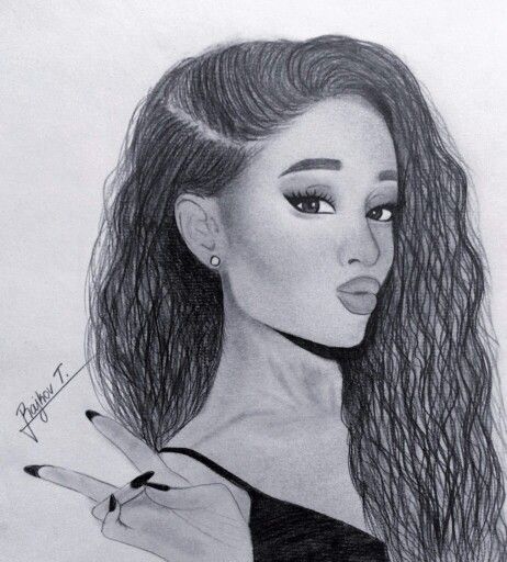 462x512 ariana grande drawing this is so beautiful!! oh my god wow - Ariana Grande Drawing