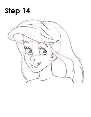 300x388 how to draw ariel - Ariel Cartoon Drawing