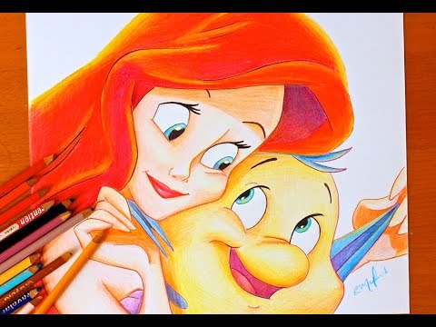 480x360 Drawing Ariel Flounder Little Mermaid Budget Art - Ariel Drawing