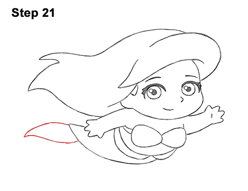 500x386 How To Draw Ariel - Ariel Drawing