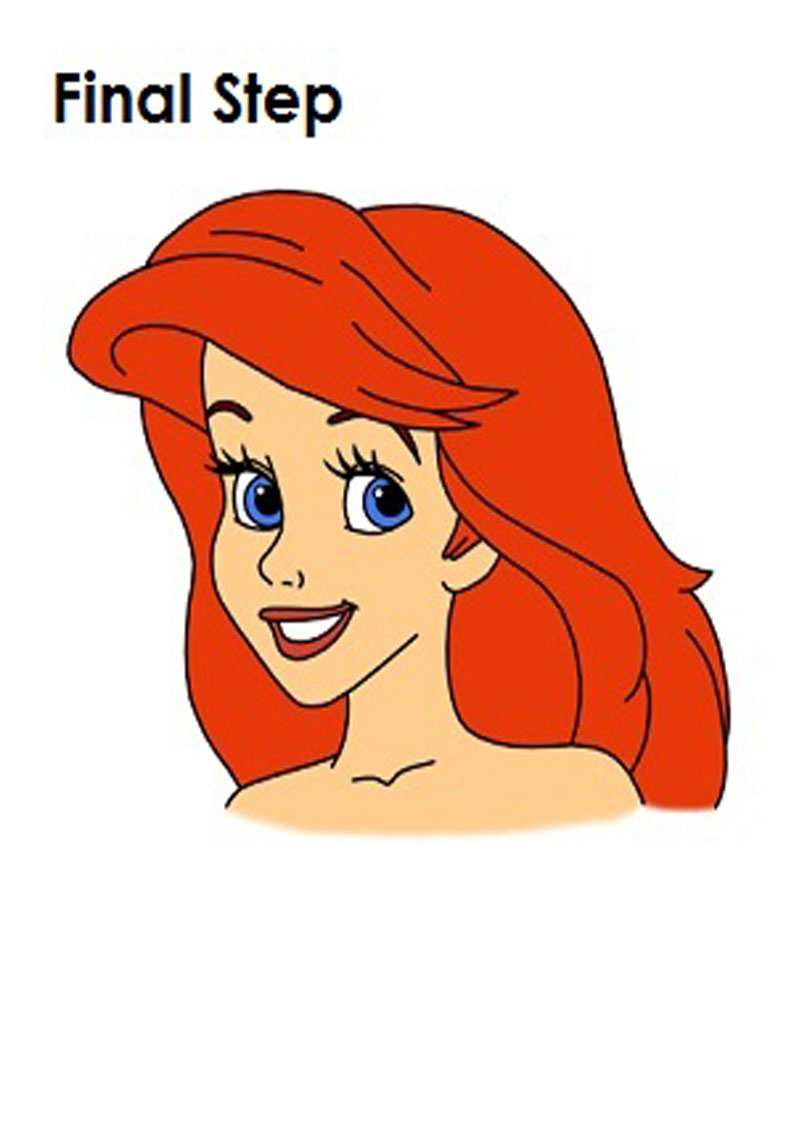 794x1134 How To Draw Ariel - Ariel Drawing
