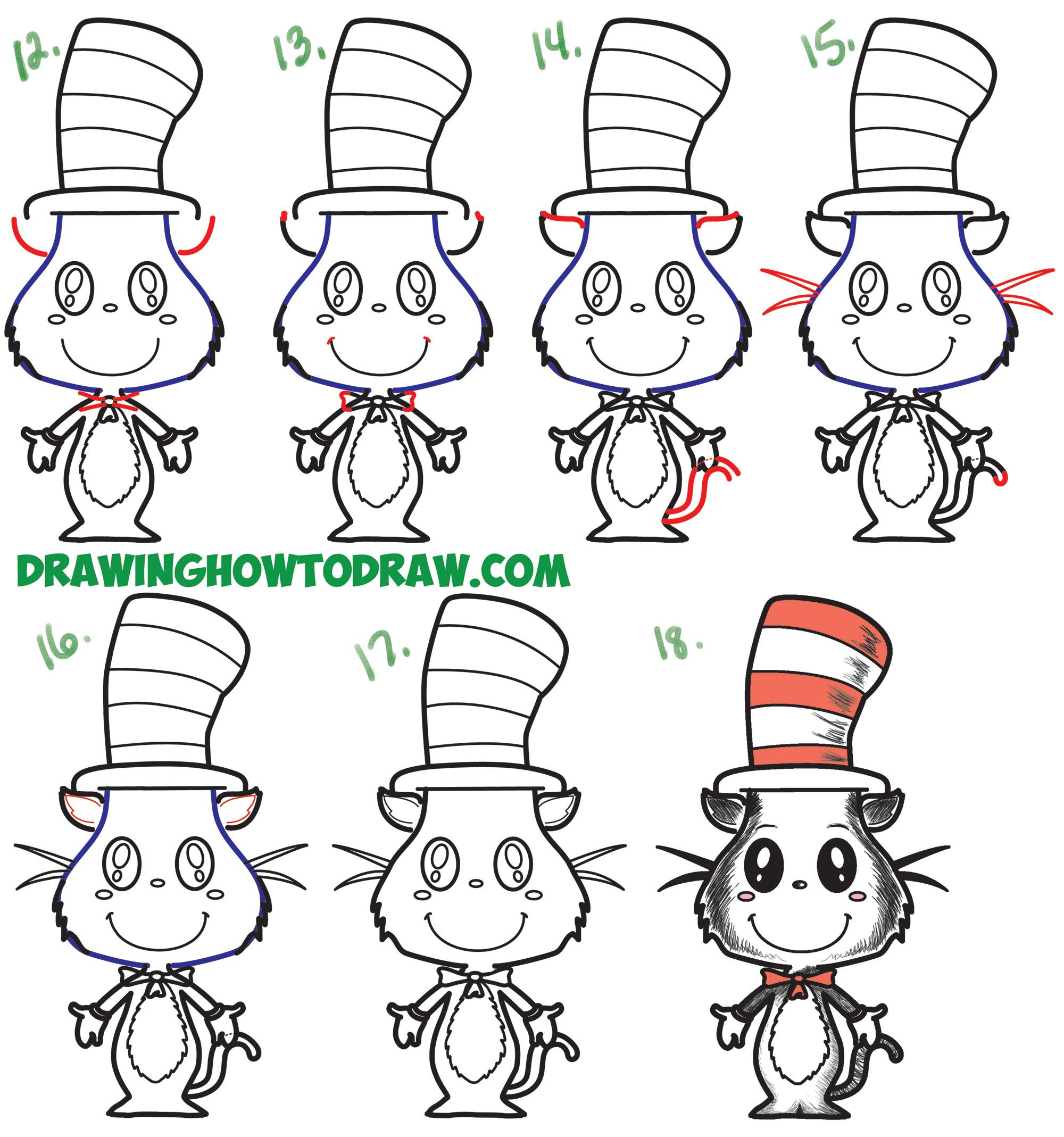 2000x2137 How To Draw Ariel Easy How To Draw The Cat In The Hat Cute Kawaii - Ariel Drawing Easy