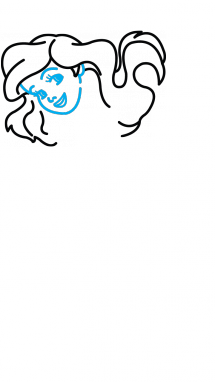 215x382 how to draw litlle mermaid ariel, disneys cartoons, easy step - Ariel Drawing Easy