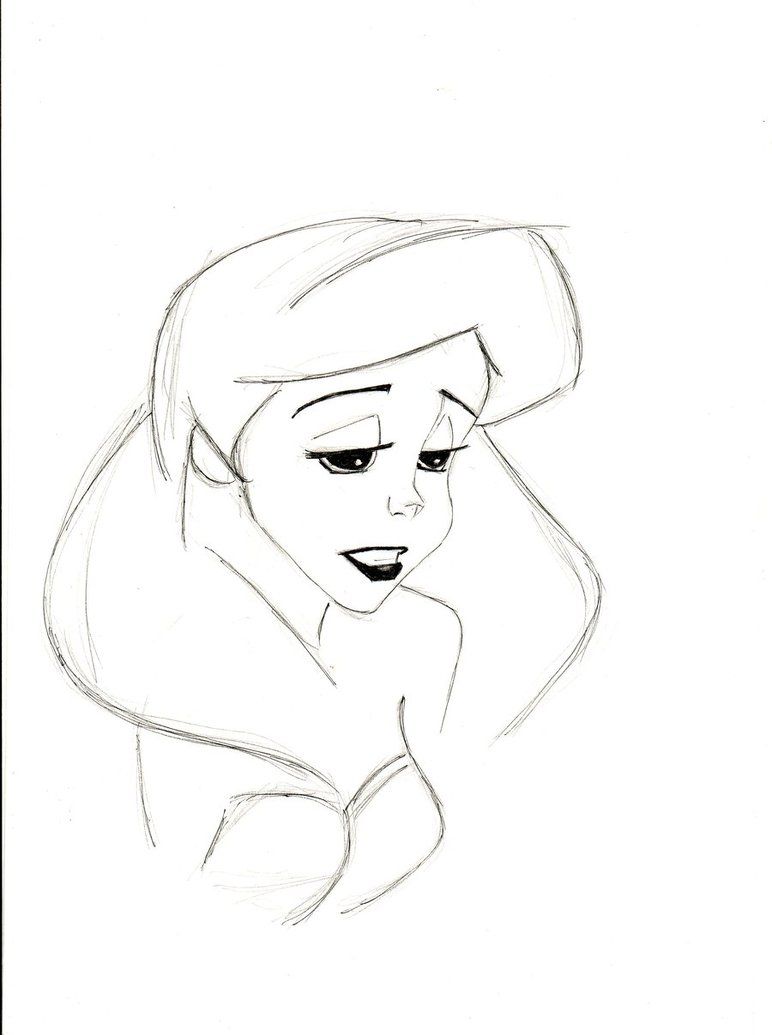 772x1035 Ariel Drawing Free Download - Ariel Drawing Easy