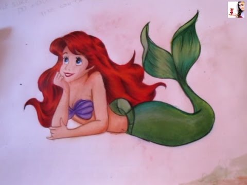 480x360 Drawing Tutorial - Ariel Mermaid Drawing