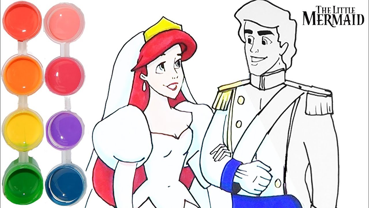 1280x720 How To Draw Color Princess Ariel The Little Mermaid Drawing - Ariel Mermaid Drawing