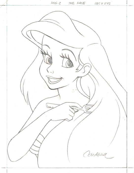 The Little Mermaid Ariel Animation Drawing Walt Disney 1989 by Walt Disney  Studios on artnet