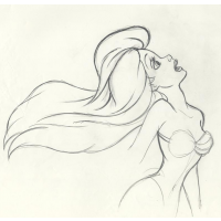 200x200 The Little Mermaid - Ariel Mermaid Drawing