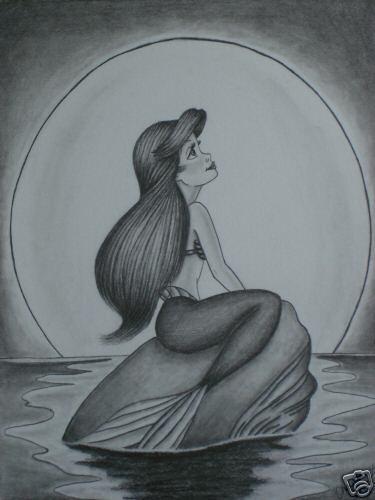 375x500 The Little Mermaid Images Ariel Drawing Wallpaper And Background - Ariel Mermaid Drawing