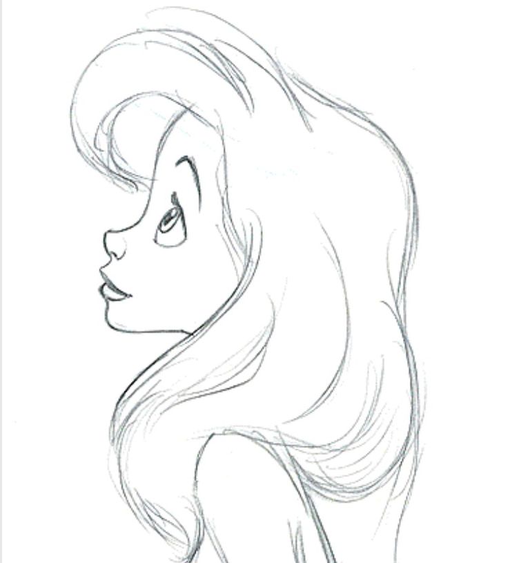 736x815 Art Drawing Disney Disney Ariel Mermaid Art Drawing - Ariel Mermaid Drawing