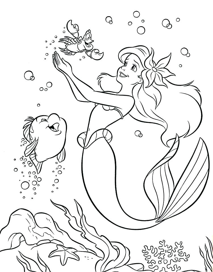 750x956 Ariel Princess Coloring Pages - Ariel Princess Drawing