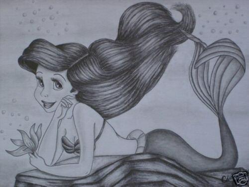 500x375 The Little Mermaid Images Ariel Drawing Wallpaper And Background - Ariel The Little Mermaid Drawing
