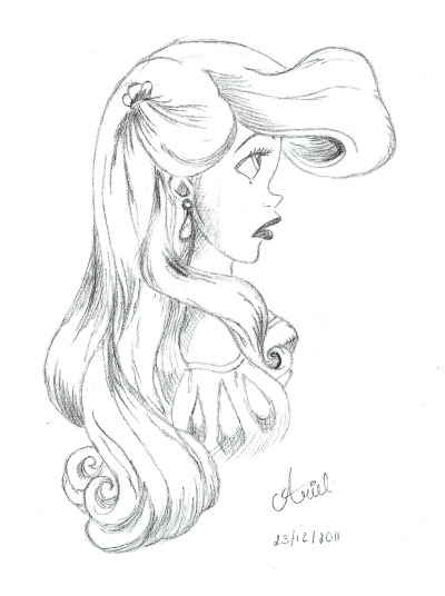 400x536 Ariel Drawing Tumblr - Ariel The Little Mermaid Drawing