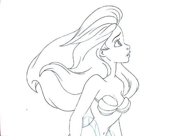 Ariel The Little Mermaid Drawing At Paintingvalley Com Explore