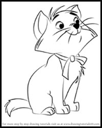 200x251 How To Draw Disney's The Aristocats Cartoon Characters Drawing - Aristocats Drawing