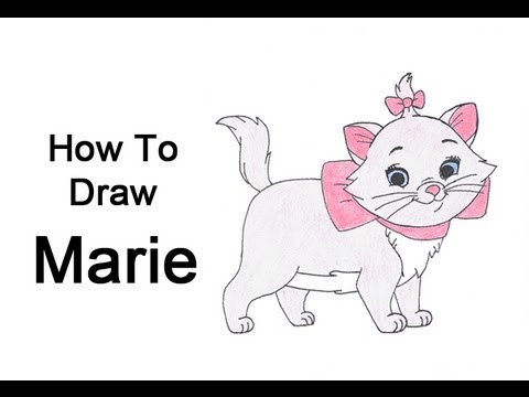 480x360 How To Draw Marie From The Aristocats - Aristocats Drawing