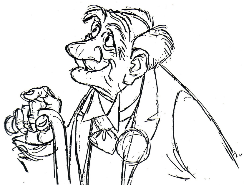 829x628 milt kahl animator the aristocats a dreamer walking - Aristocats Drawing