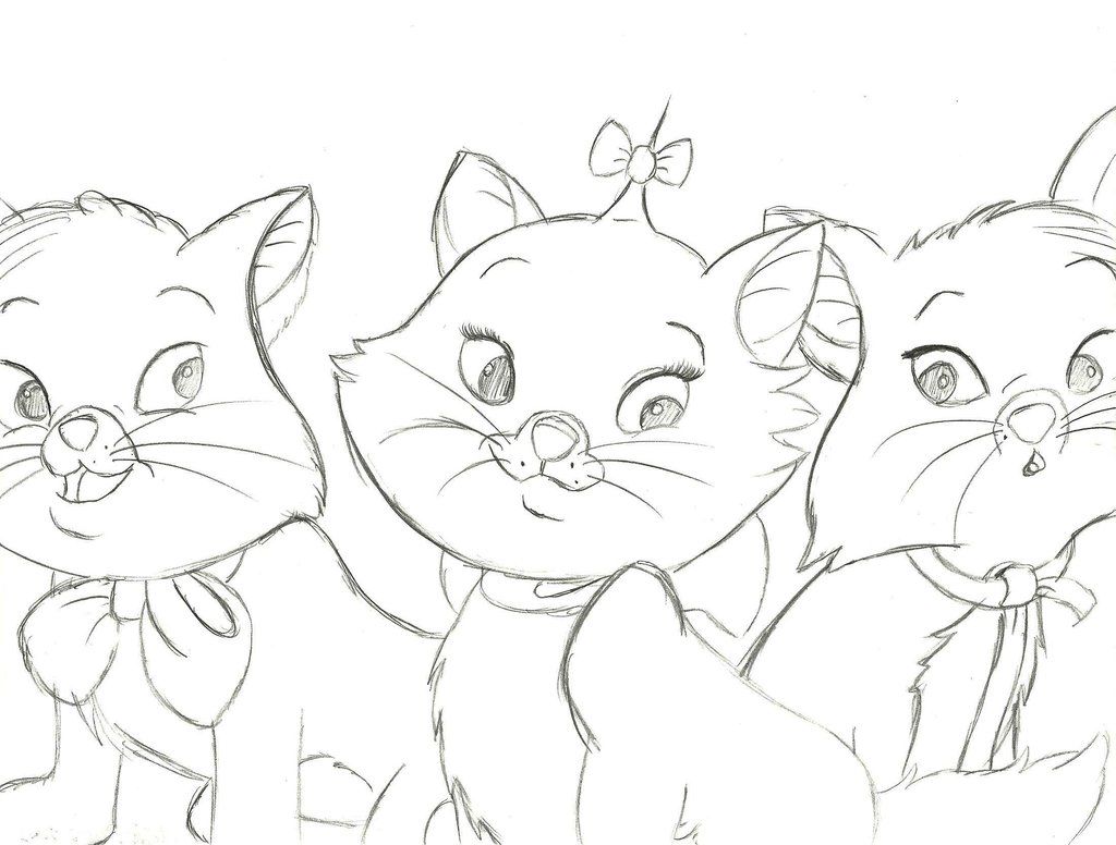 1024x776 the aristocats marie drawings aristocats sketch - Aristocats Drawi...