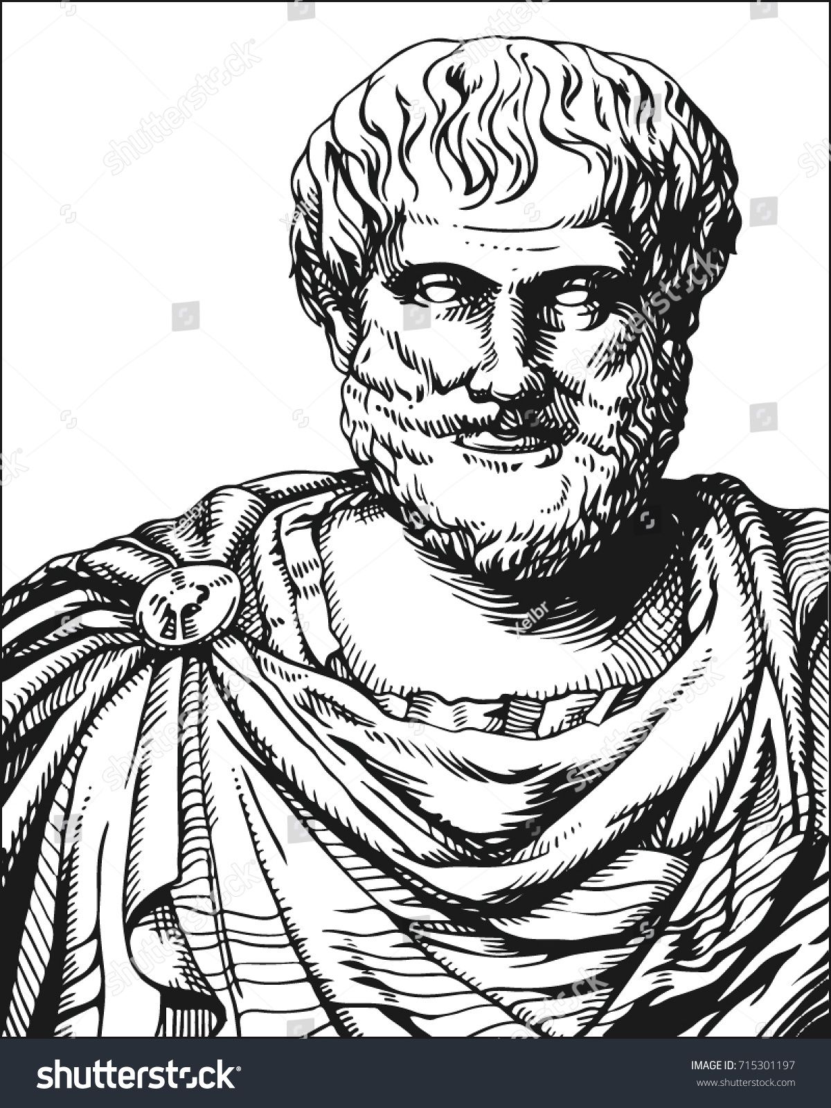 1200x1600 Aristotle Graphic Portrait White Shades Branding Black, White - Aristotle Drawing