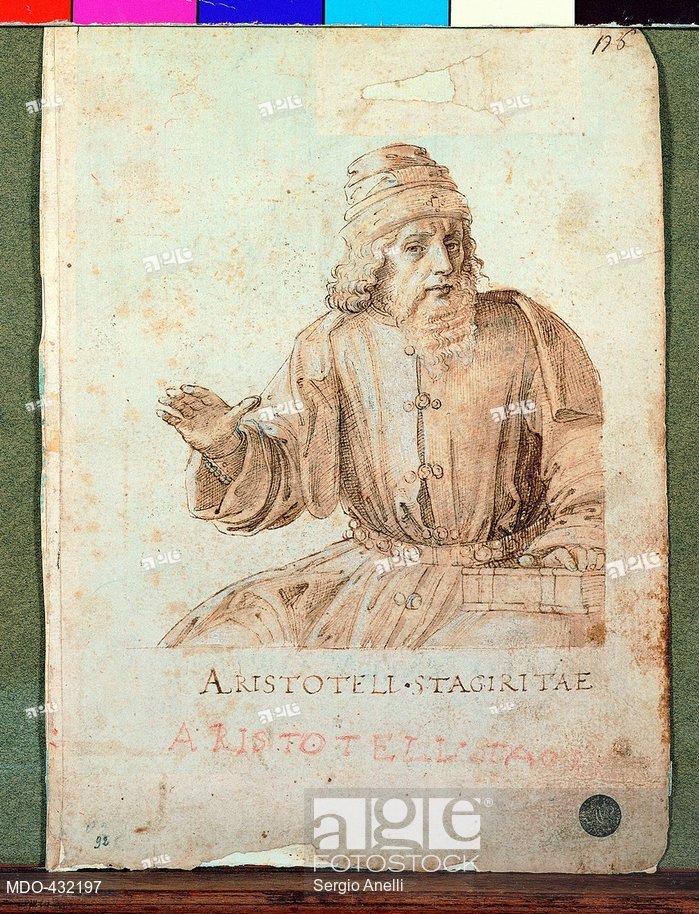 699x914 portrait of aristotle, drawing, stock photo, picture and rights - Aristotle Drawing